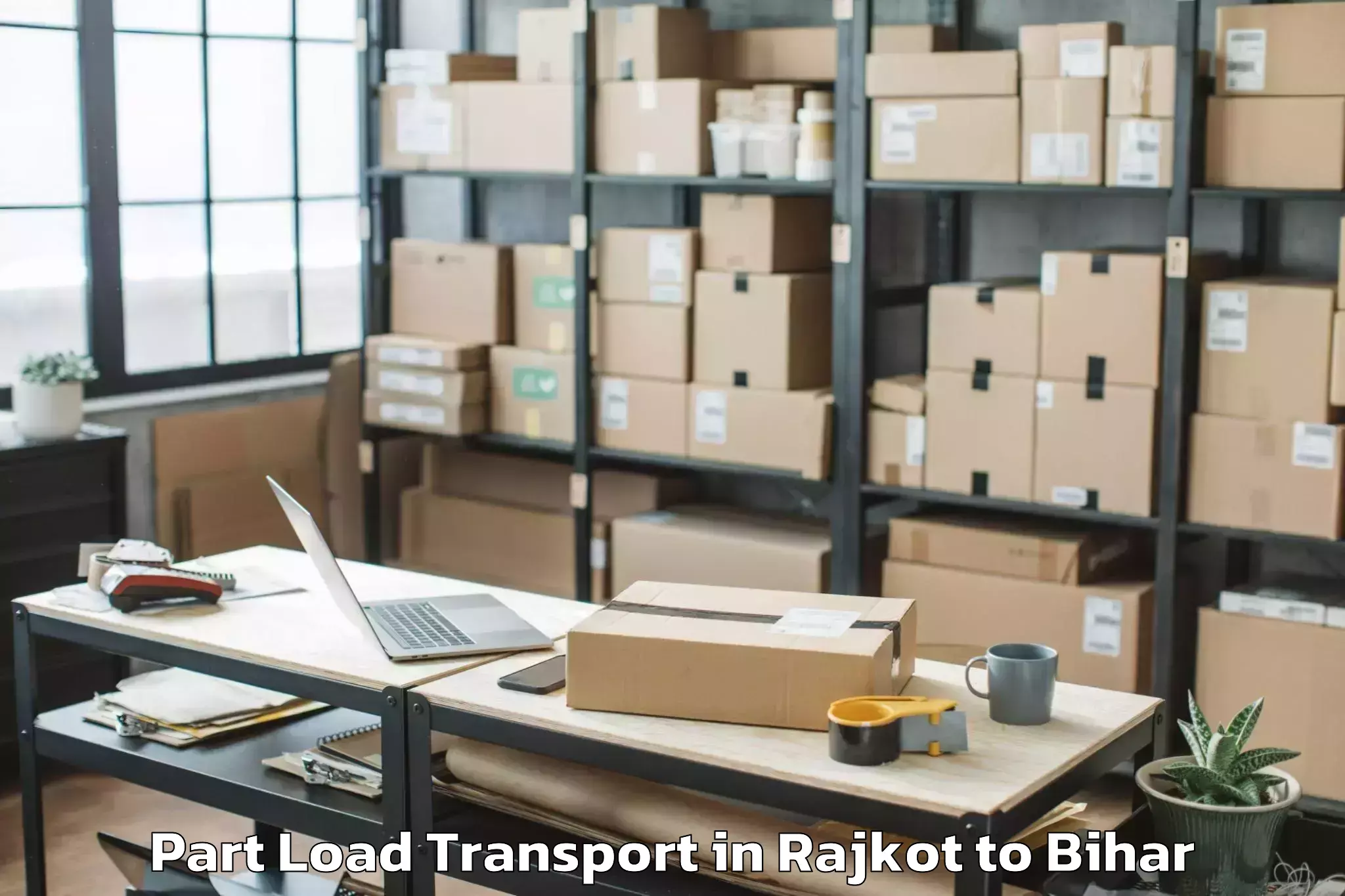 Book Rajkot to Dumraon Part Load Transport Online